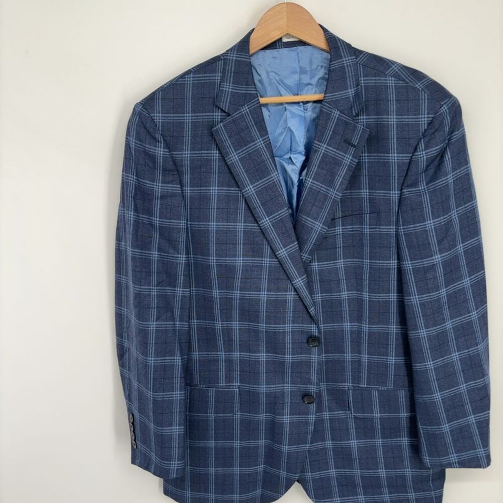 Peter Millar Blue Windowpane Sport Coat